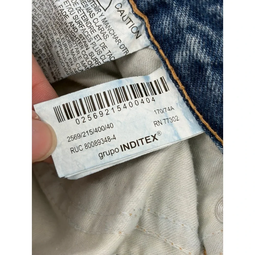 Zara Medium Wash Jeans, Button Fly, Women's Size 8, Pre-Owned